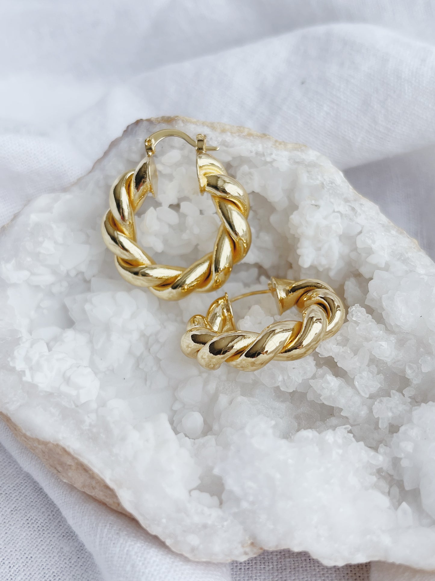 Twisted Croissant Hoops