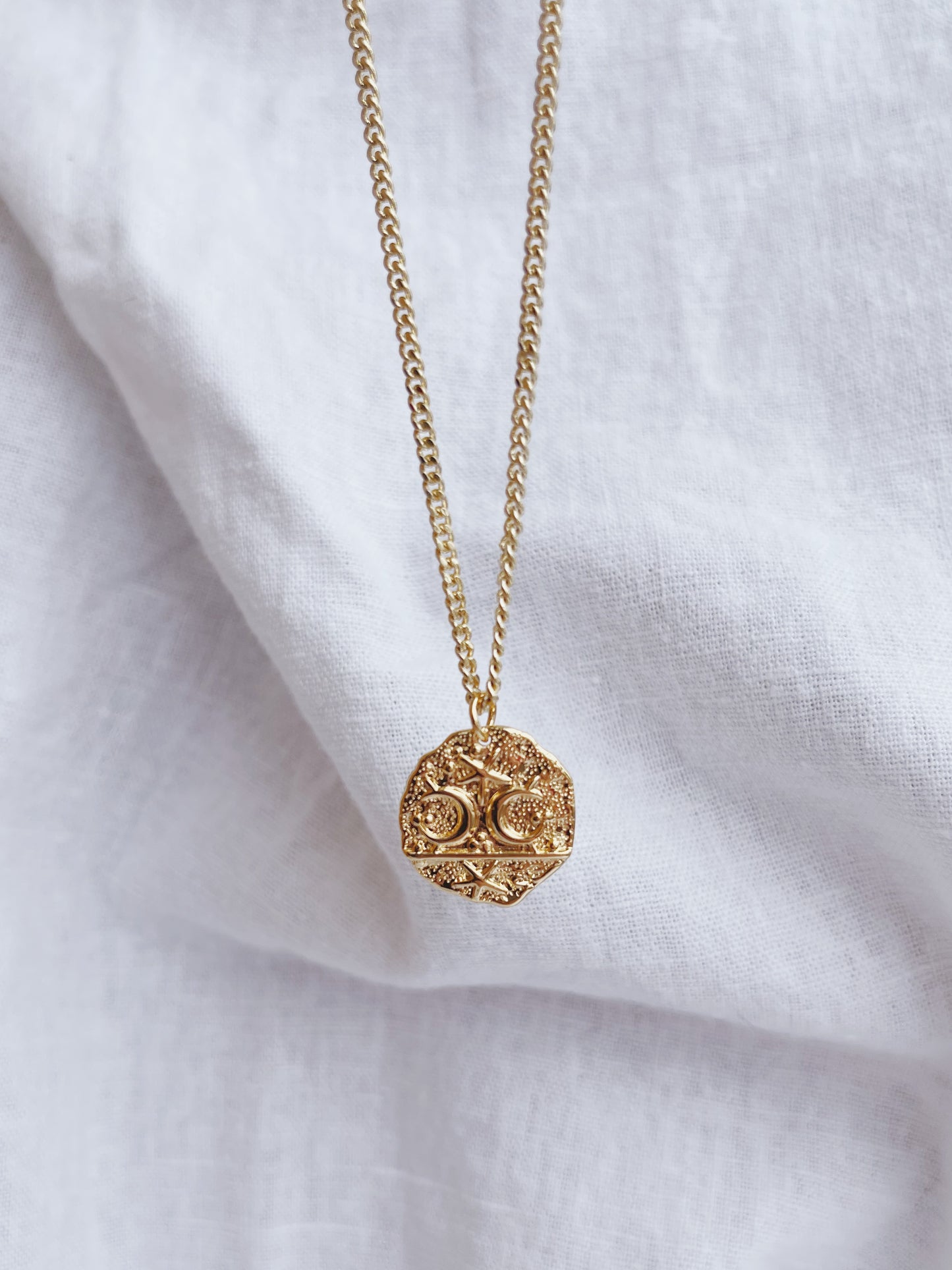Double Moon Celestial Coin Necklace