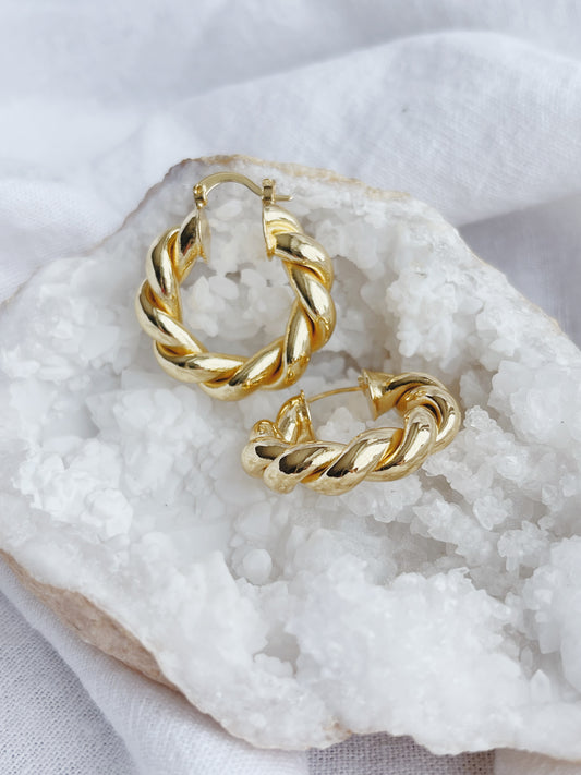 Twisted Croissant Hoops