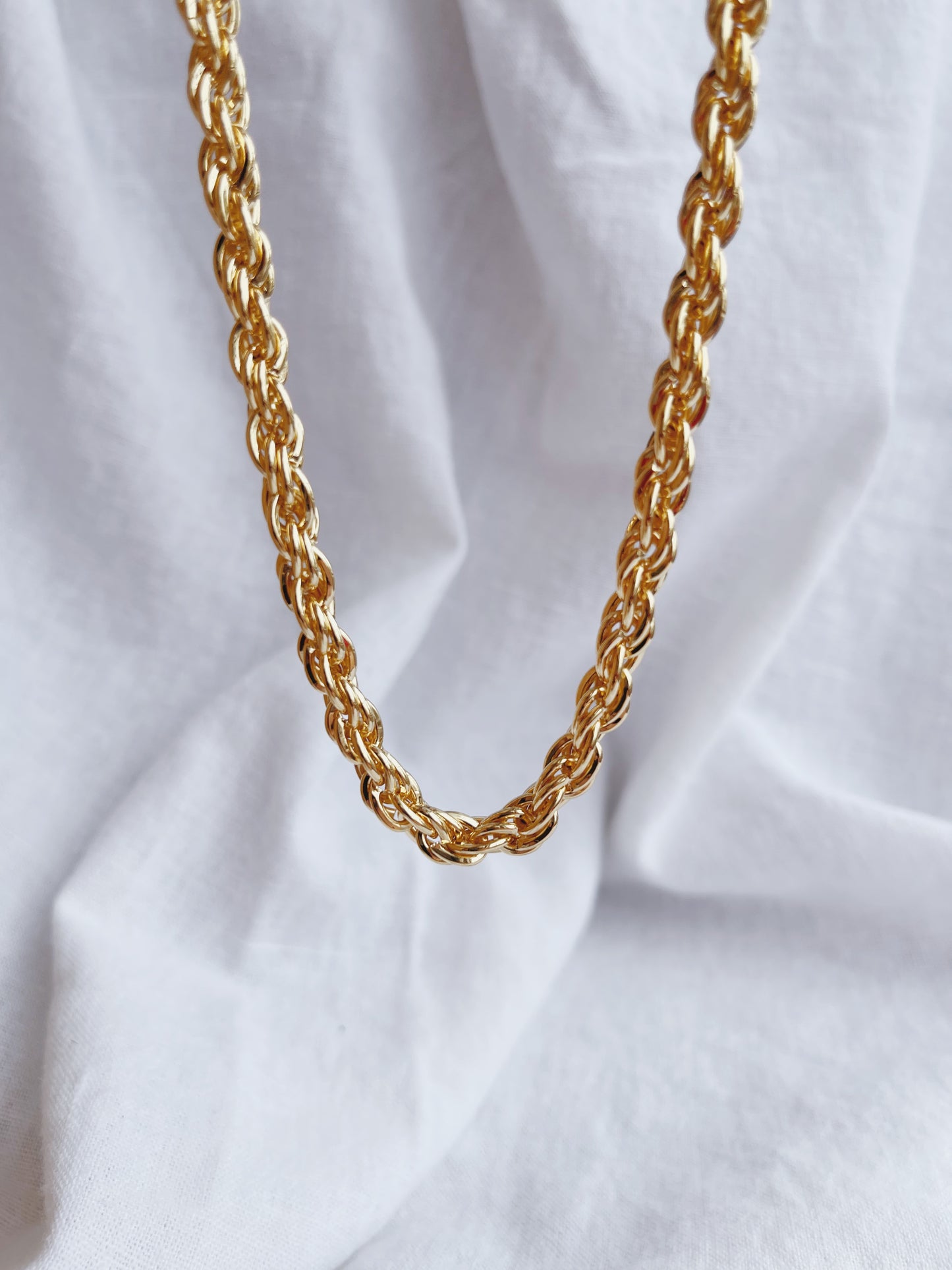 Twisted Rope Gold Necklace
